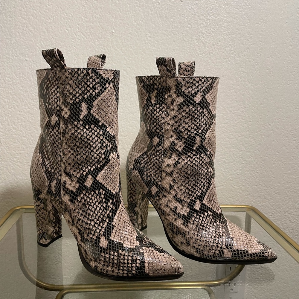 Tony Bianco Snake Skin Booties